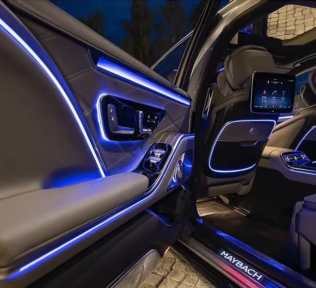 Ambient interior lighting — customizable LED throughout vehicle cabin